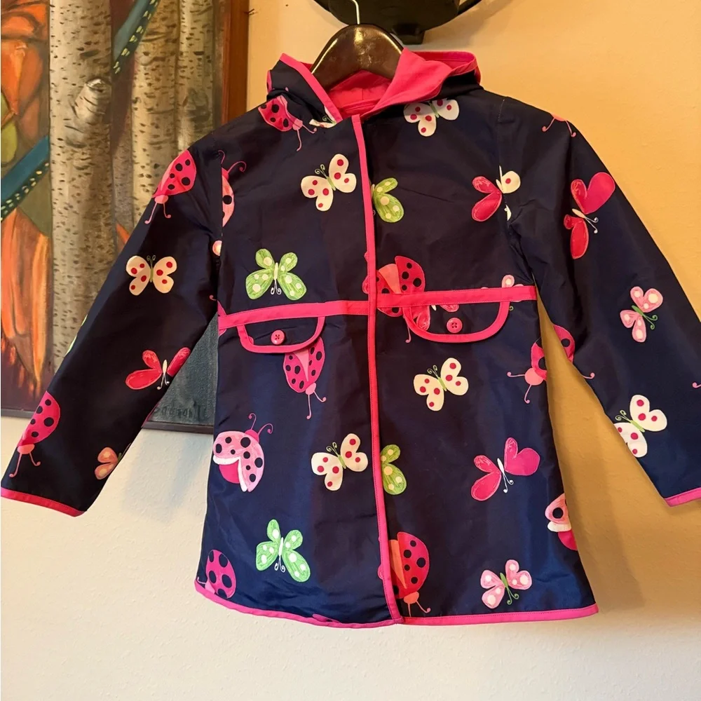 Gymboree Garden Friends Girls Size Small Butterfly & Lady Bugs Jacket/Coat